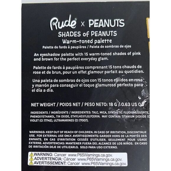 Rude x Shades of Peanuts Eyeshadow Palette Warm-Toned Snoopy And The Gang NEW - Picture 6 of 11